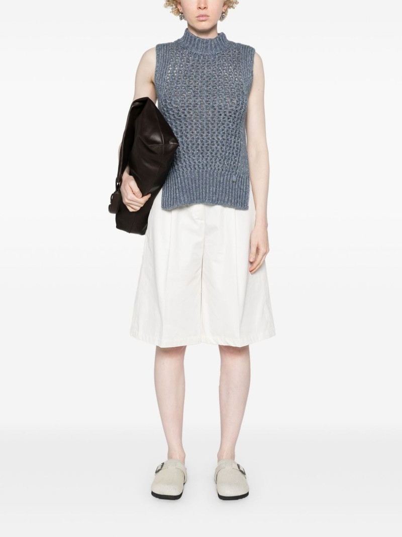 Herno high-neck lurex vest outlook