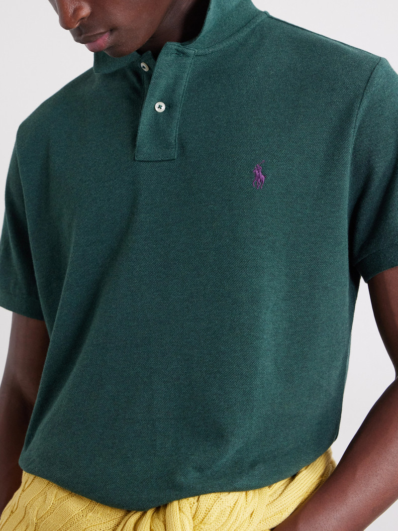 Logo-Embroidered Cotton-Piqué Polo Shirt 5