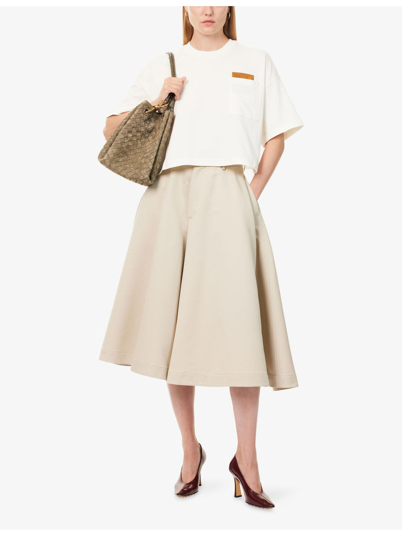 Bottega Veneta Wide-Leg High-Rise Cotton and Silk-Twill Culottes outlook