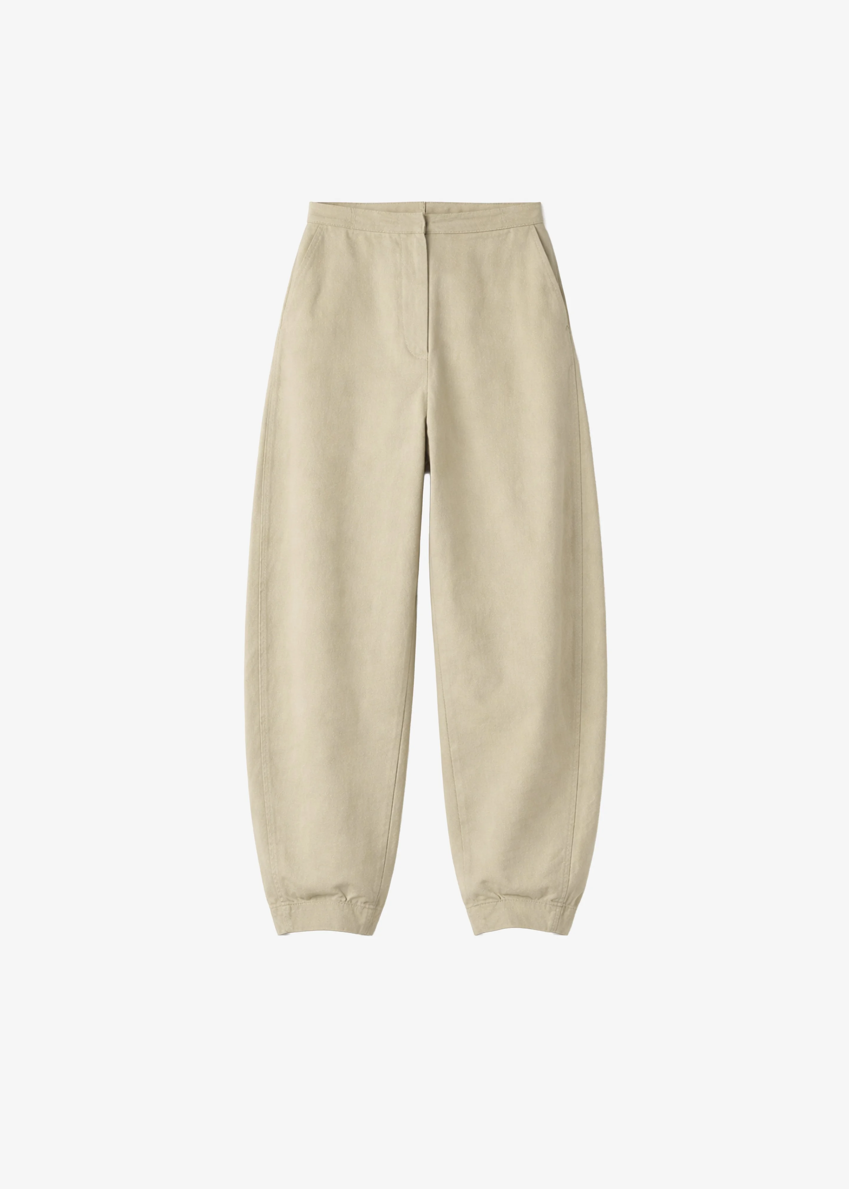 Noyon Barrel Leg Pants - Beige - 1