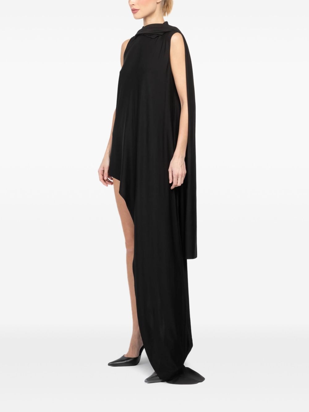 draped-detail mini dress - 3