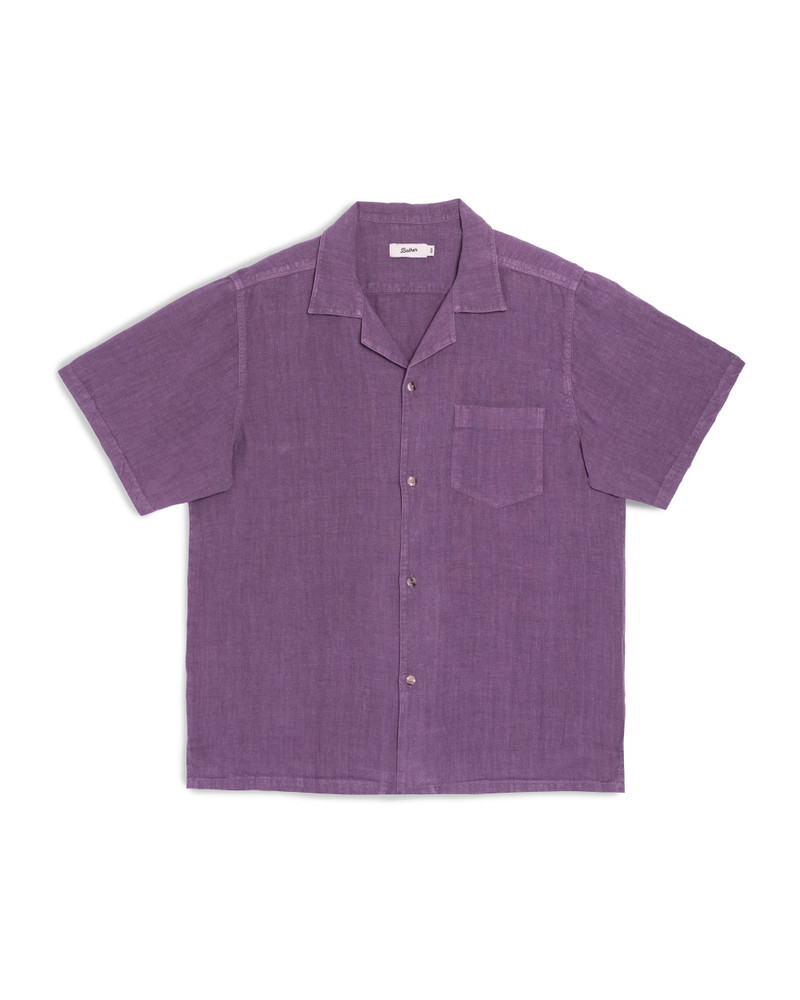 Grape Linen Camp Shirt 1