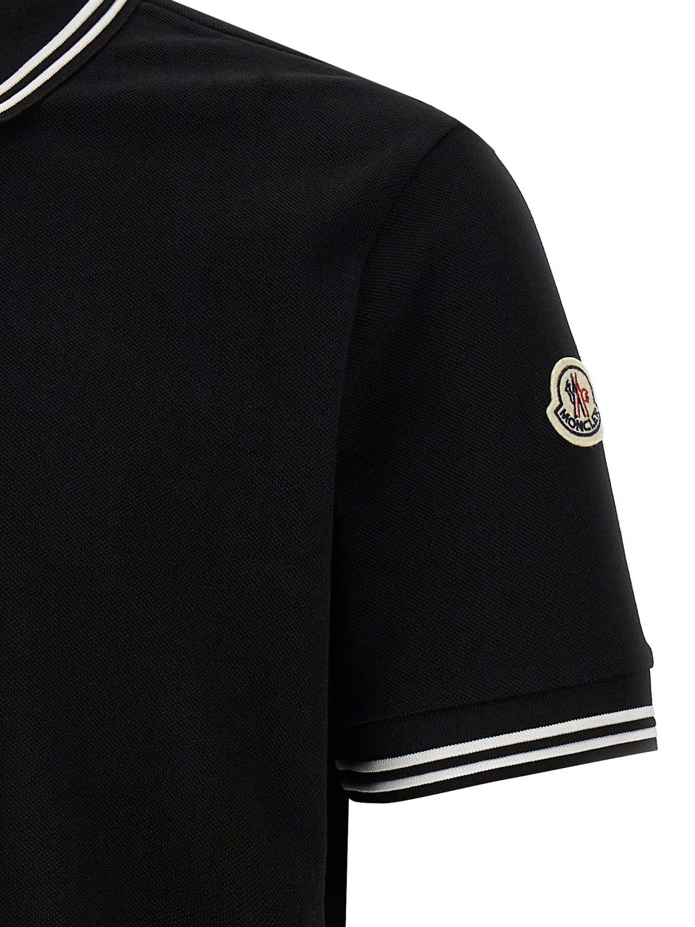 logo-patch polo shirt - 4