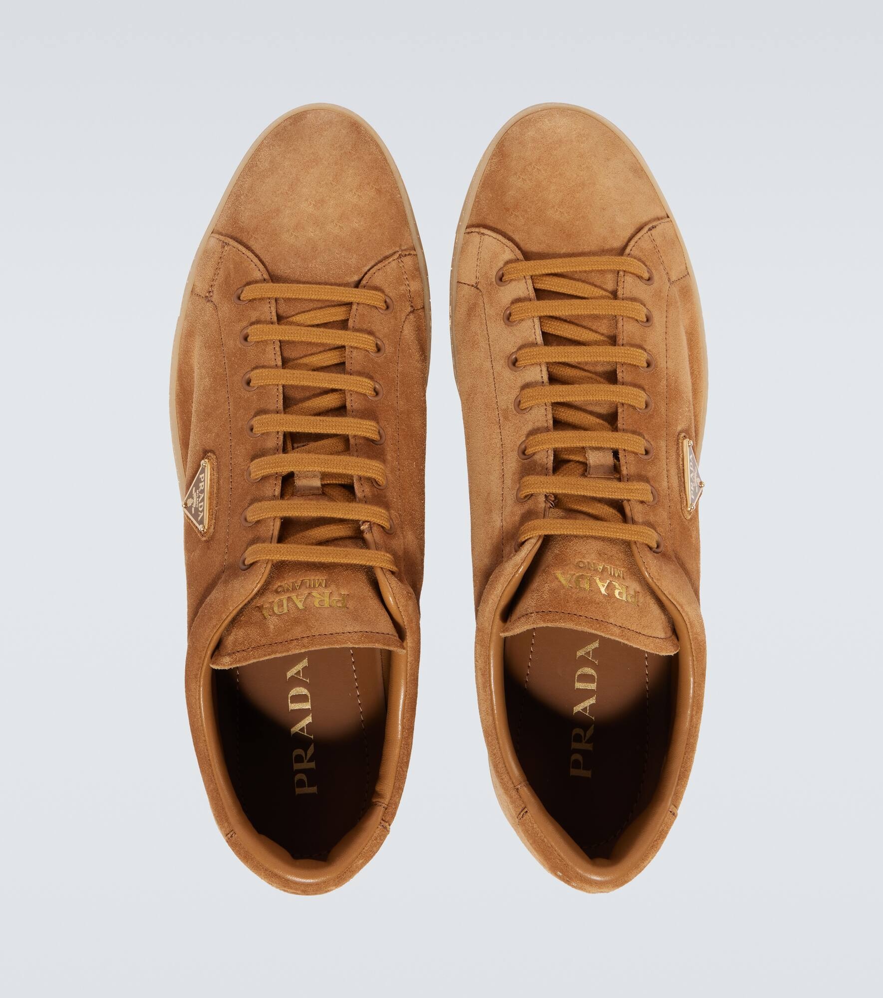 Logo suede sneakers - 4