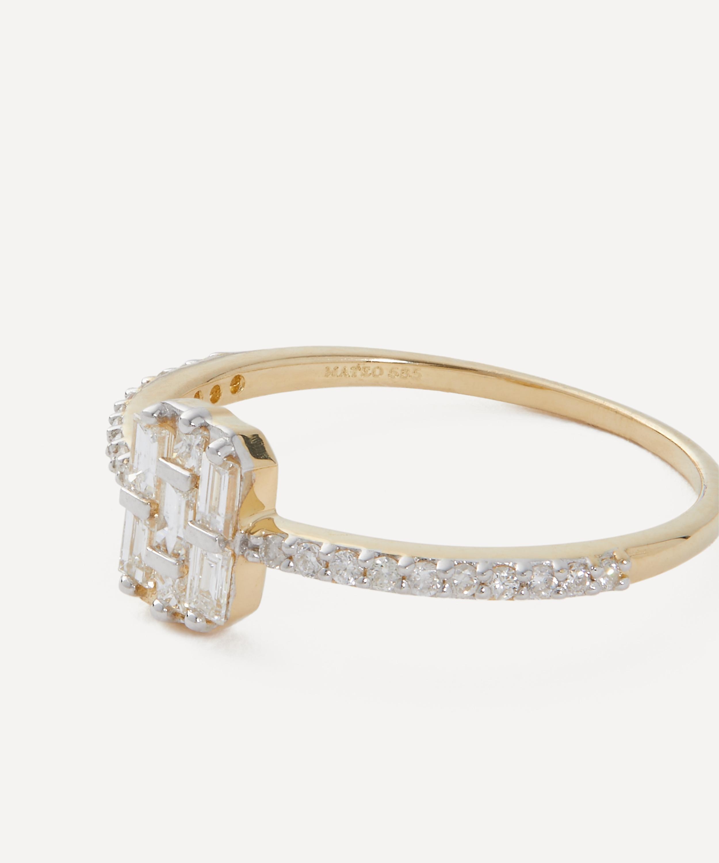 14ct Gold Mosaic Diamond Ring - 2