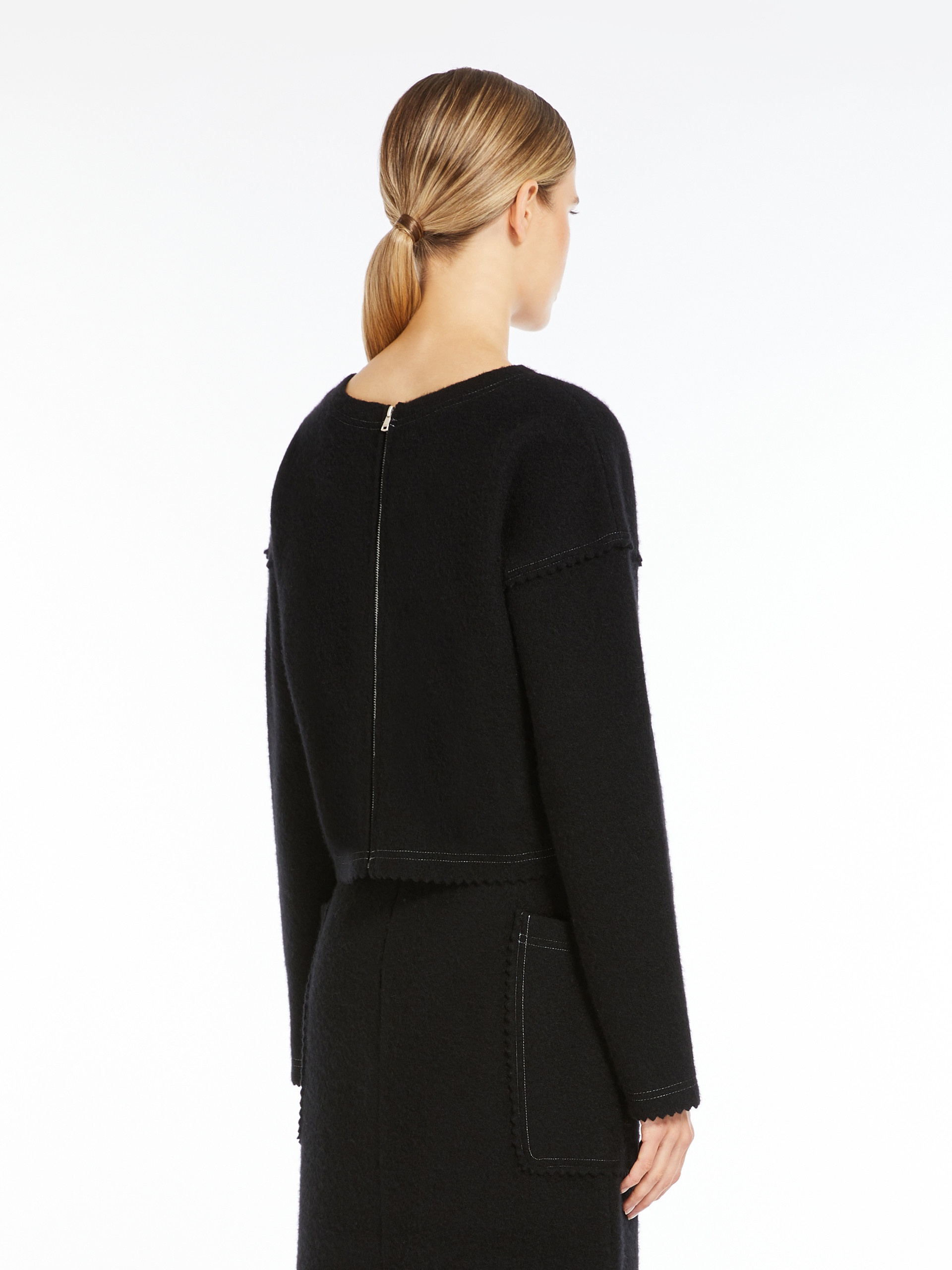 CRESPO Wool and cashmere cropped jumper - 4