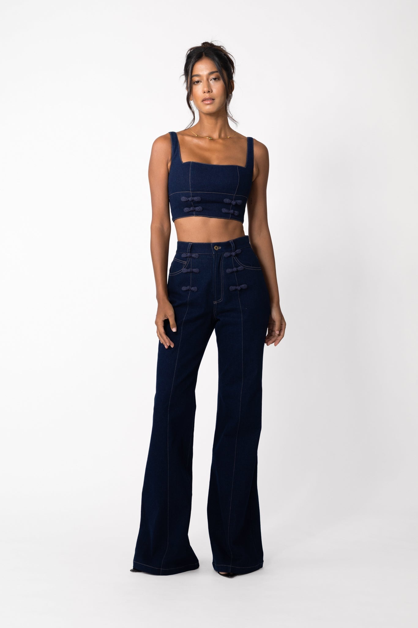 BRIDGETTE DENIM TOP - 2
