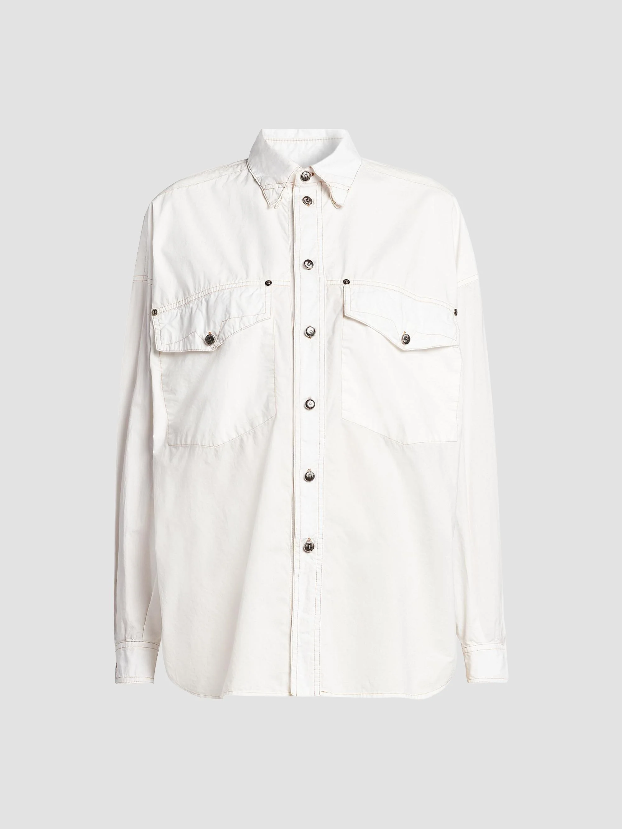 Women's La Vacanza Cotton Poplin Utility Shirt - White - 1