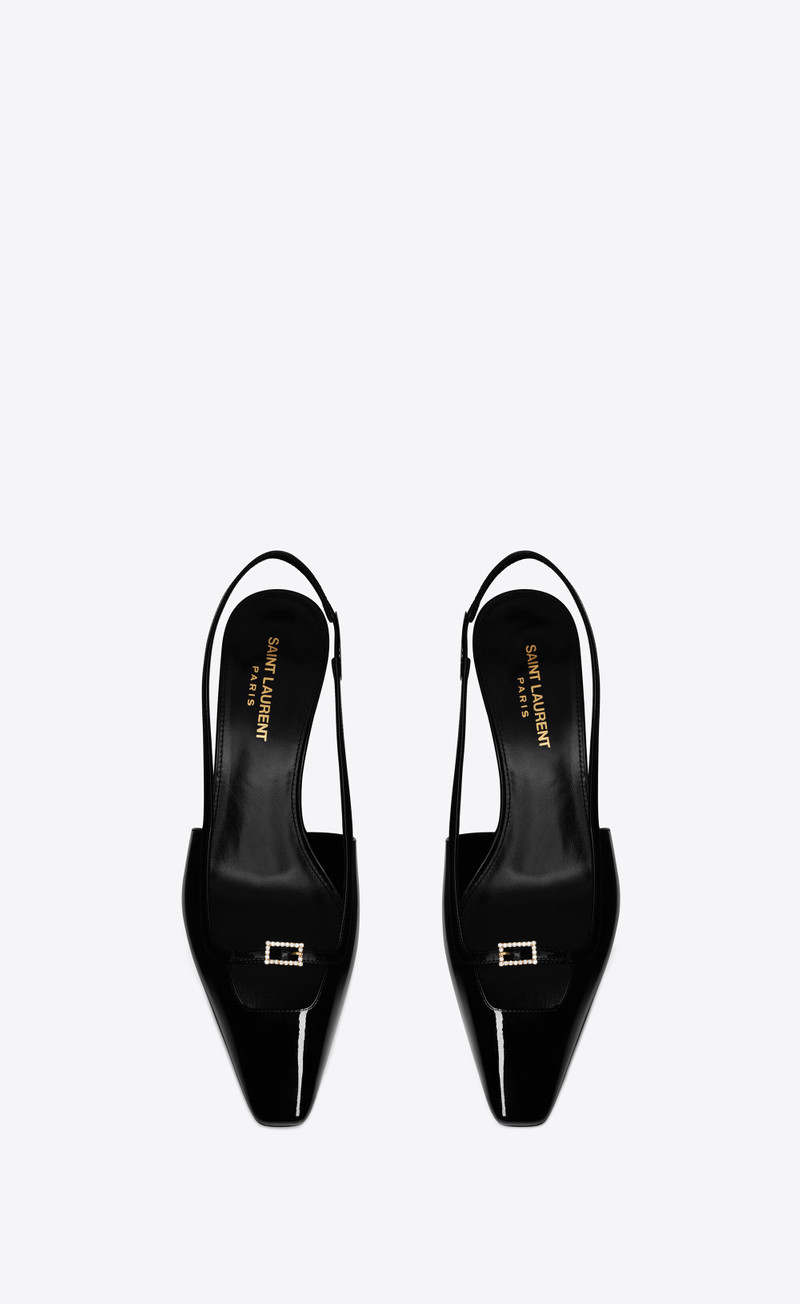 blade slingback pumps in patent leather 3