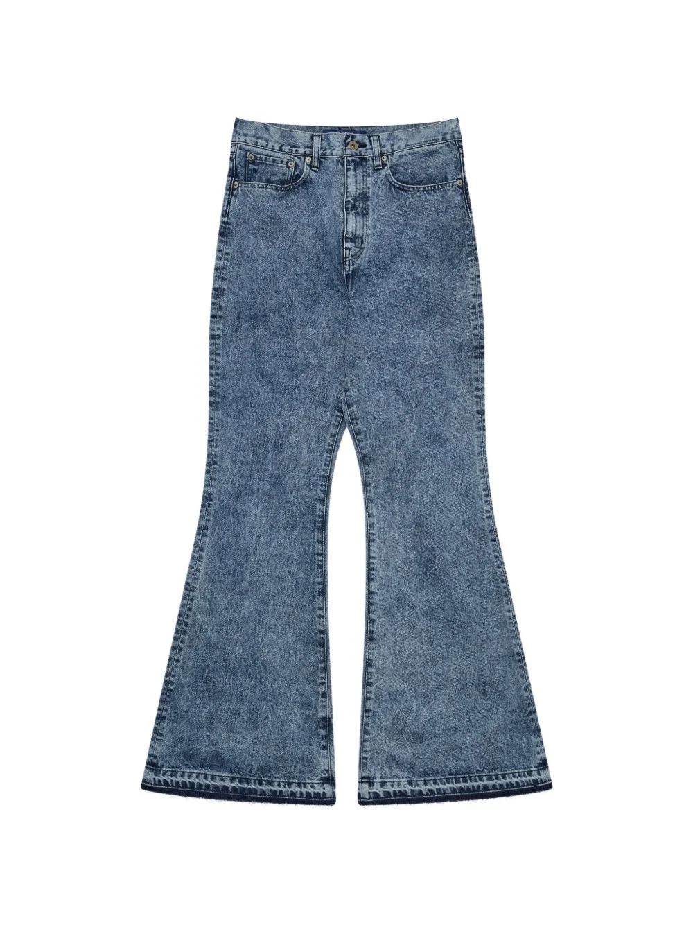 acid-wash bootcut jeans - 1