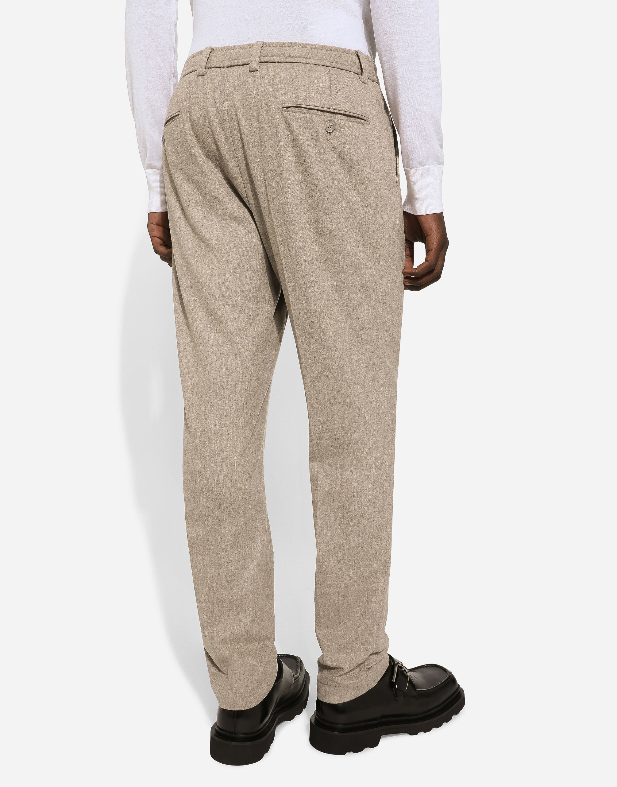 Cashmere pants with stretch waistband - 4