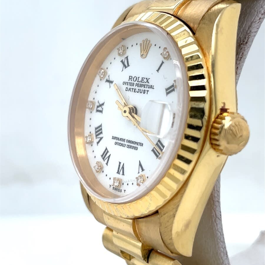 Pre-owned Rolex Datejust Automatic Diamond White Dial Ladies Watch 68278 WDP - 4