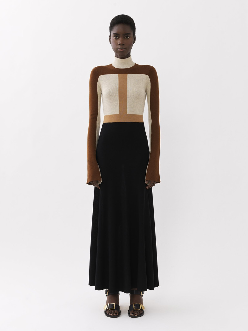 Chloé FLARED MAXI DRESS outlook