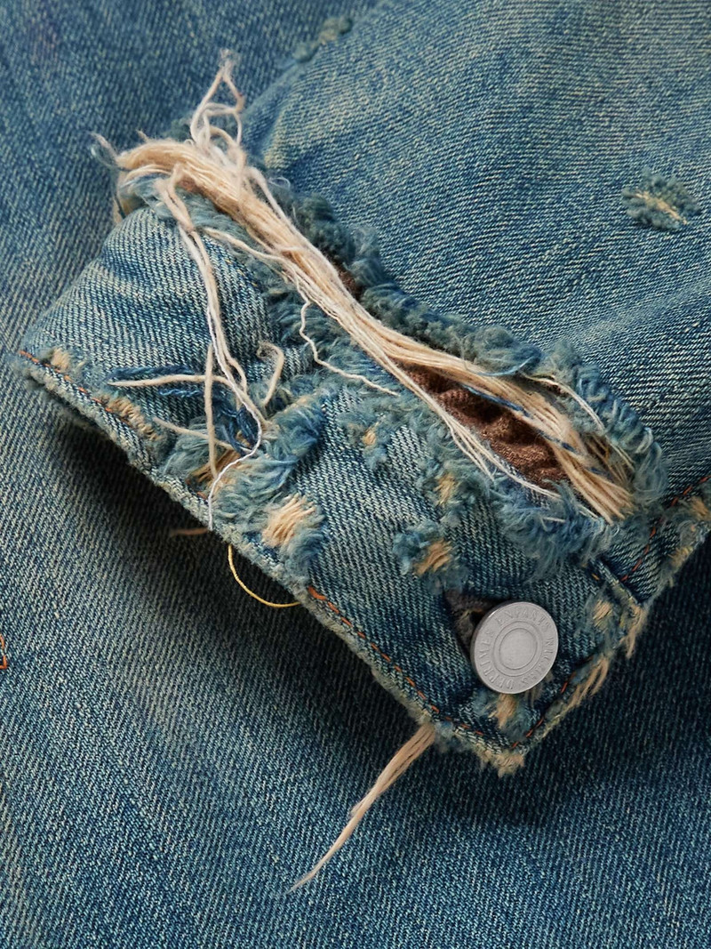 Distressed Panelled Denim Jacket 3