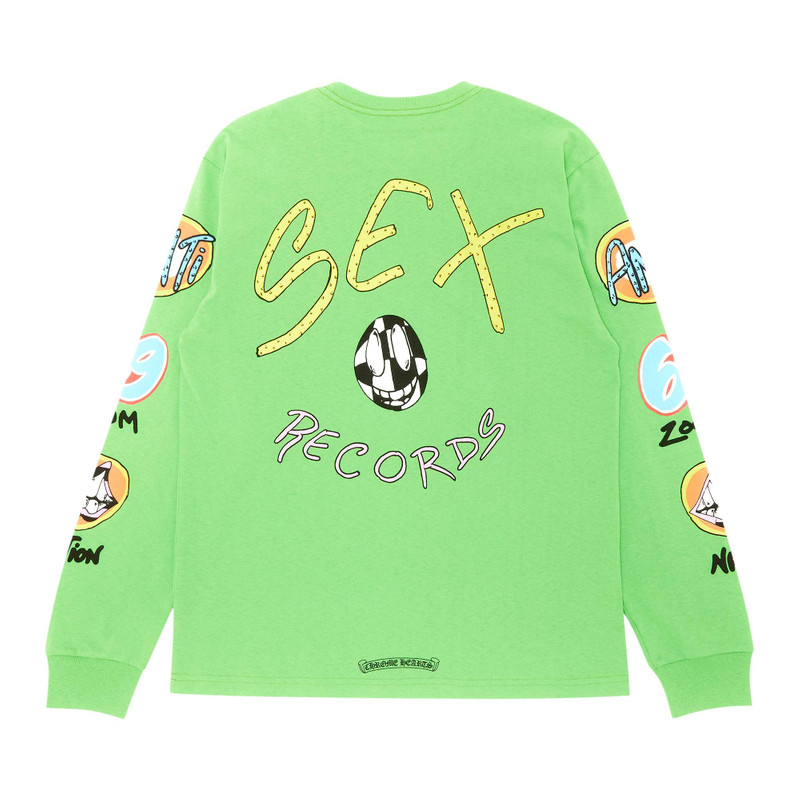 Chrome Hearts Chrome Hearts x Matty Boy Sex Records Long-Sleeve T-Shirt 'Green' outlook