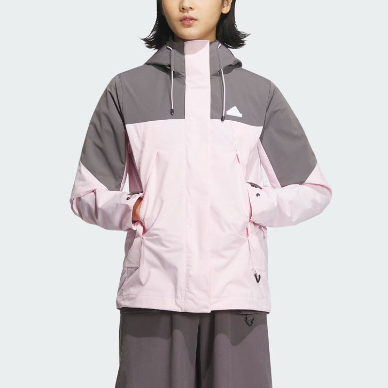 adidas (WMNS) adidas City Escape 3-In-1 Fleece Jacket 'Pink Grey' JE8588 outlook