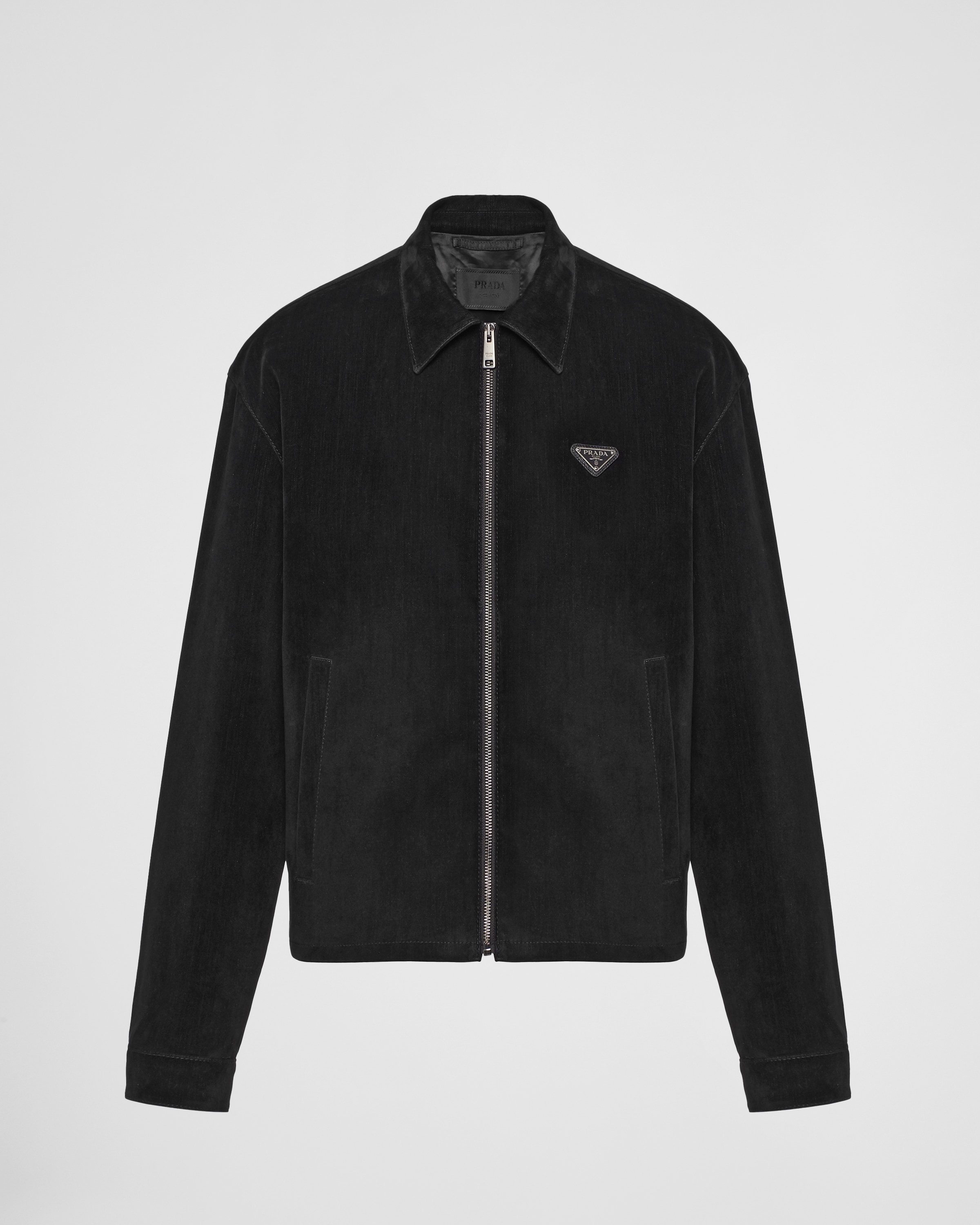 Cotton velvet blouson jacket - 1