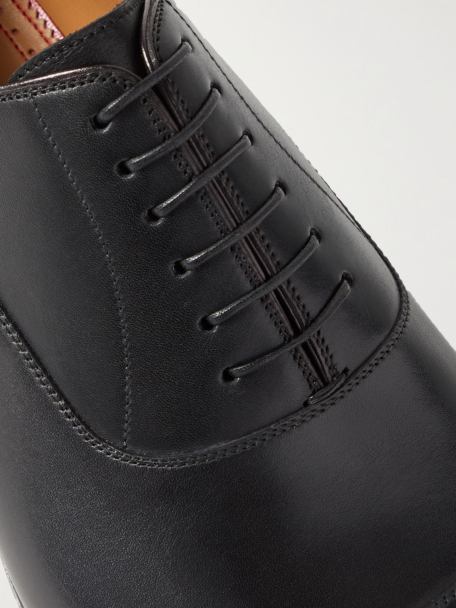 Greggo Leather Oxford Shoes Black - 5