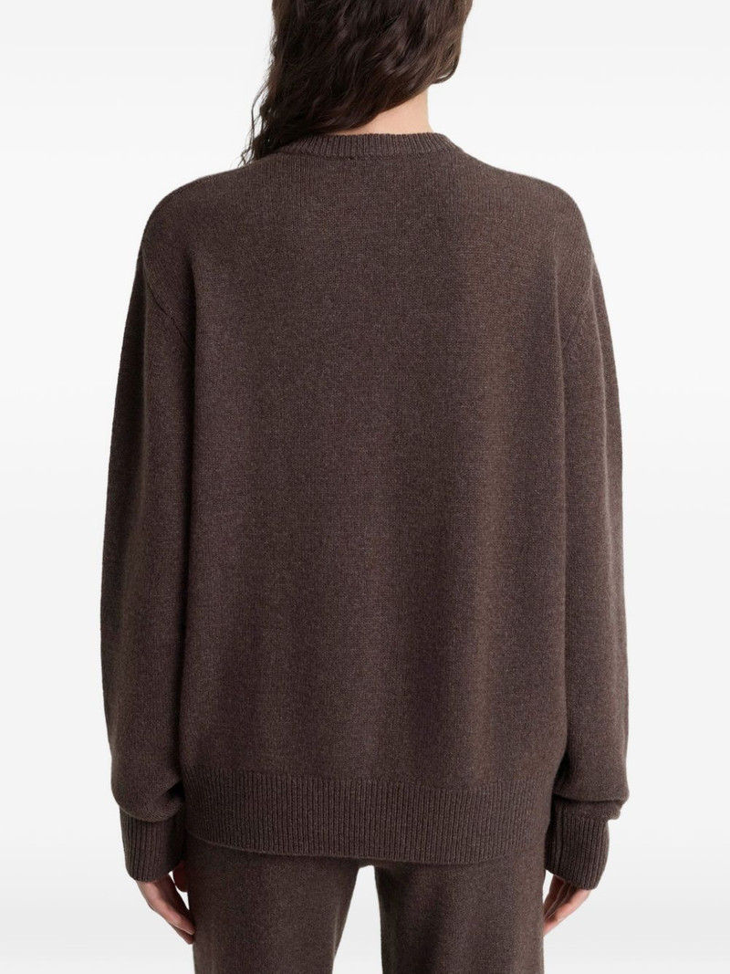 V-neck embroidered-logo sweater 3