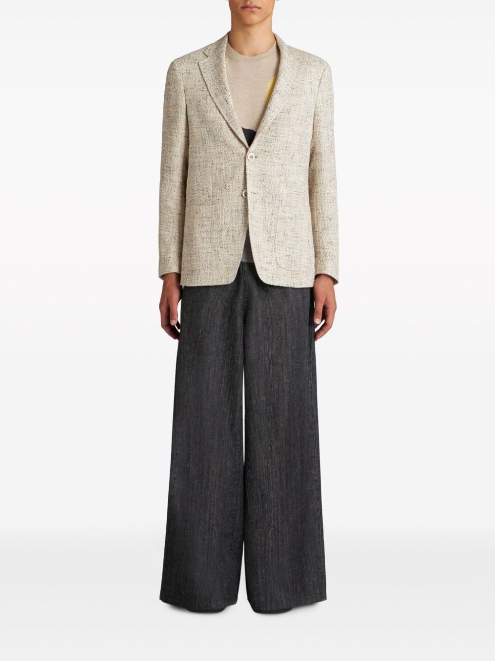 single-breasted bouclÃ© blazer - 3
