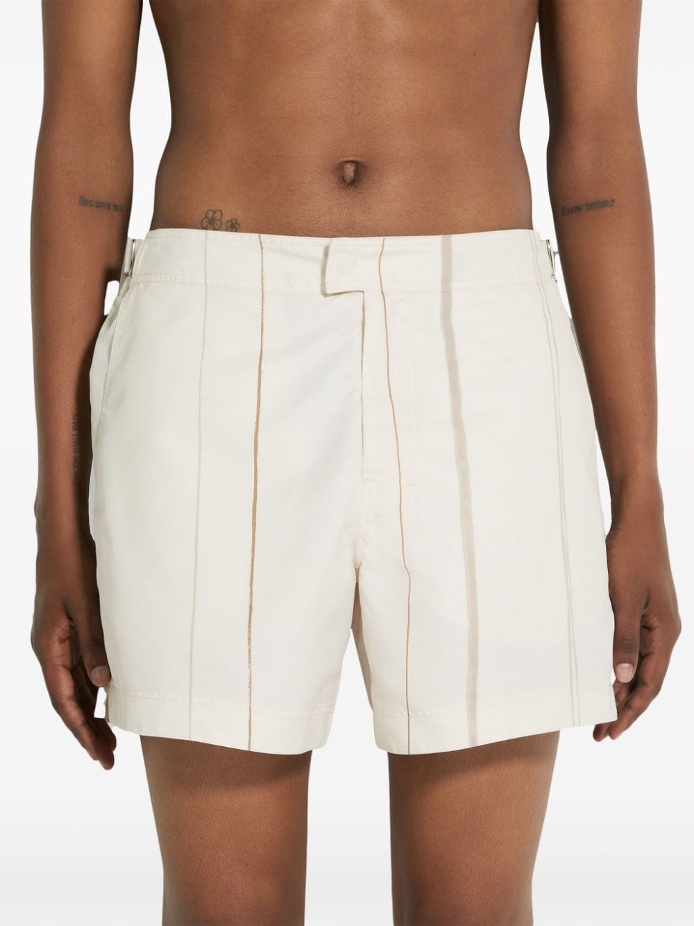 stripe-print swim shorts - 3