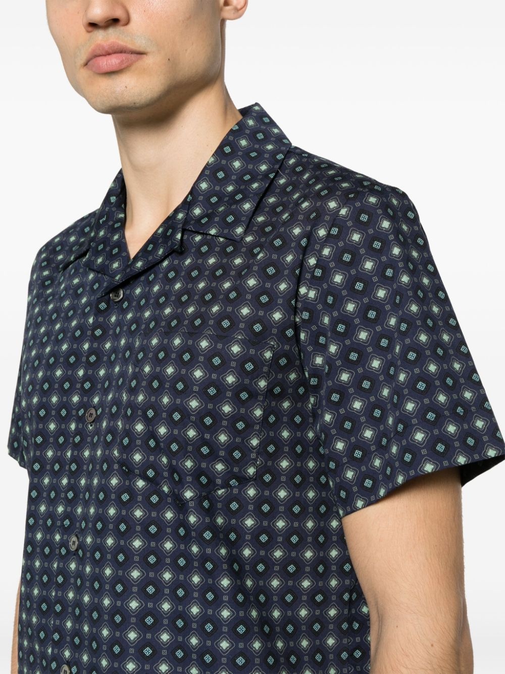 Lloyd geometric-print cotton shirt - 5