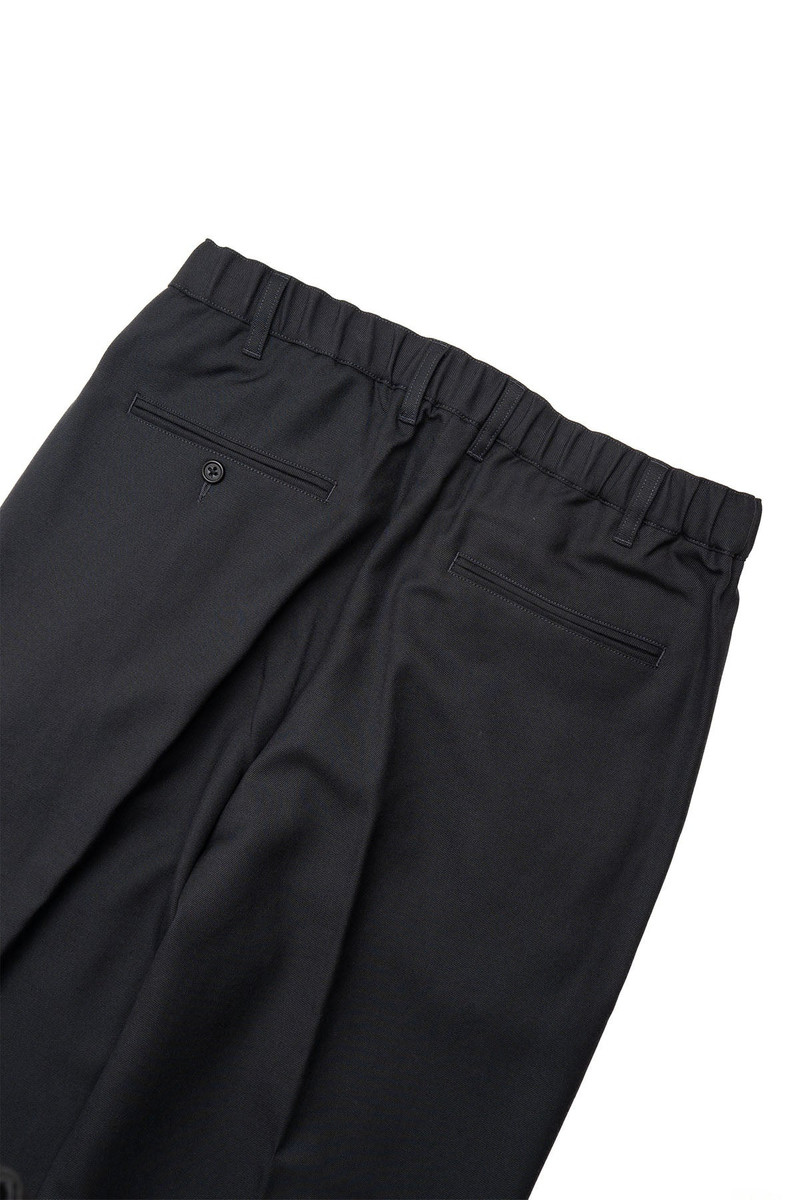 2 Pleats Relax Trousers Laundry Wool - Black 5