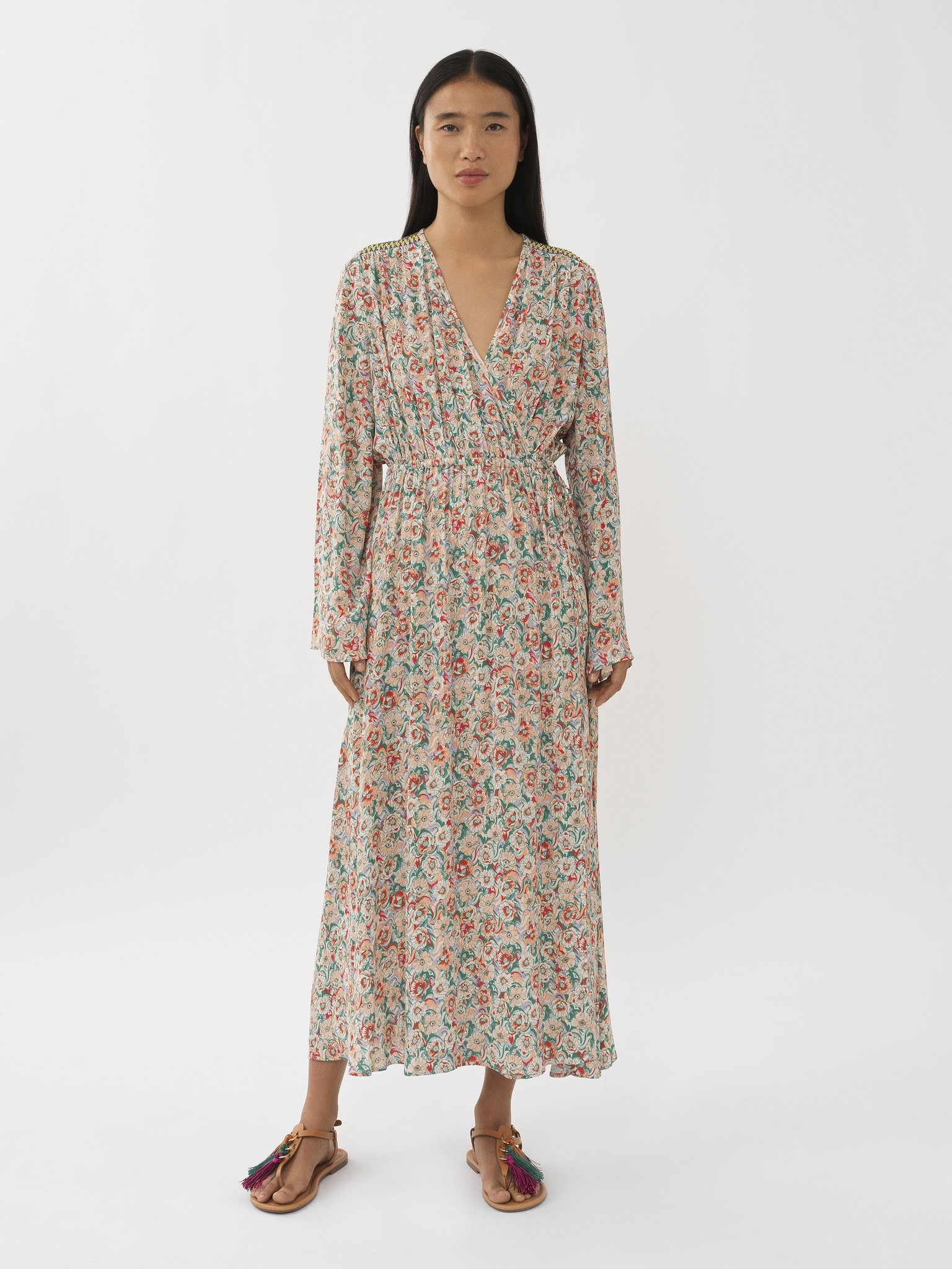 LONG WRAP DRESS - 2