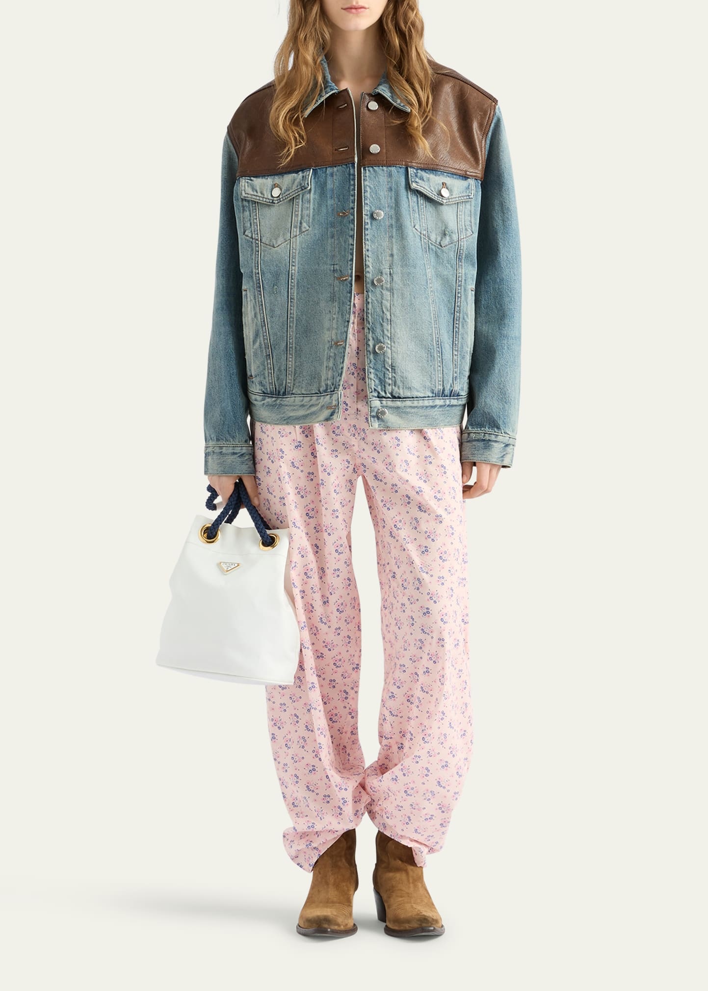 Denim and Leather Jacket - 2