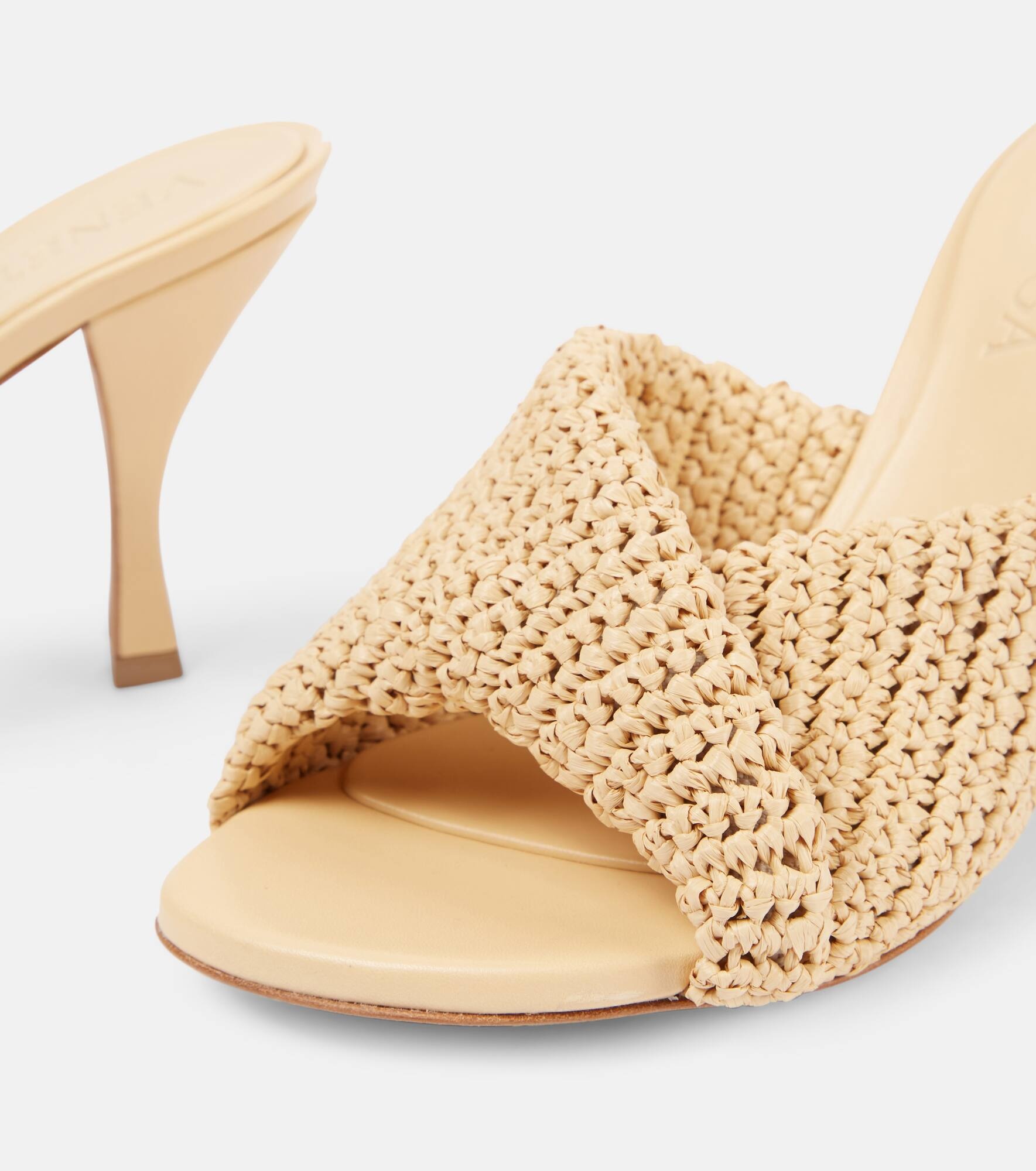 Blink 80 crochet raffia mules - 5