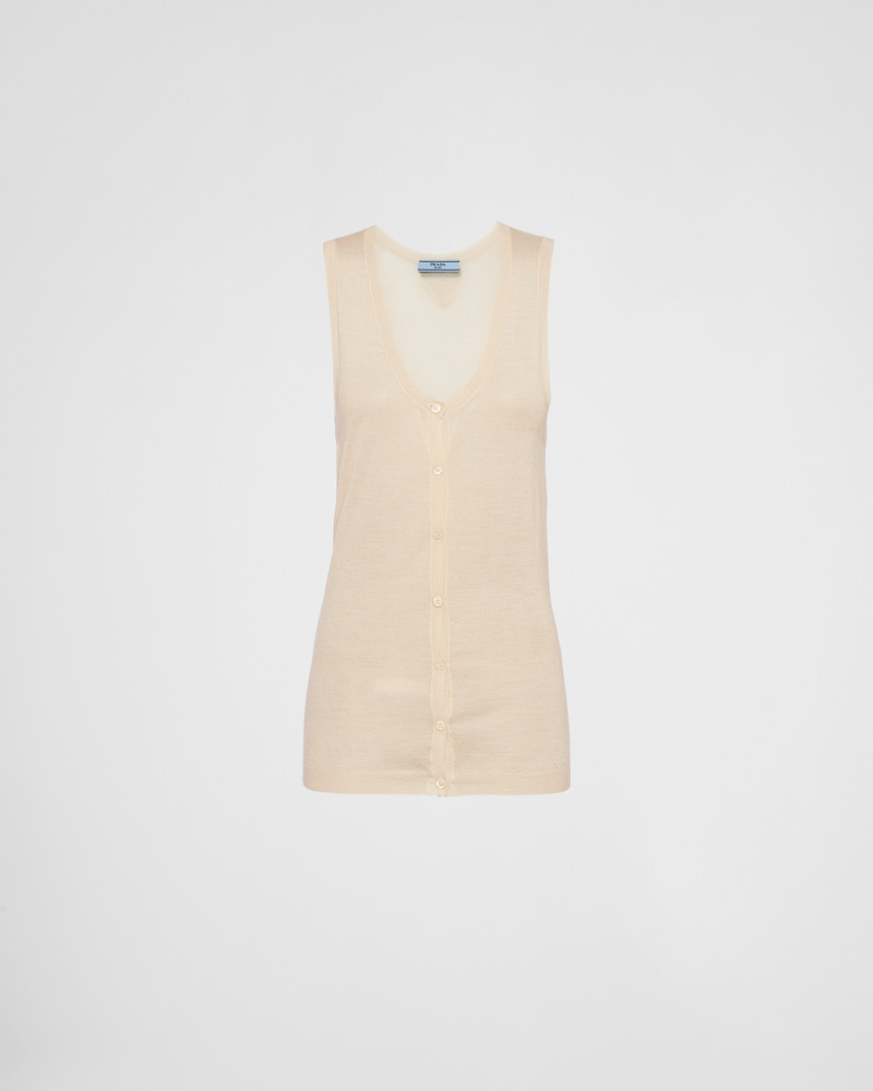 Cashmere and silk tank top 1