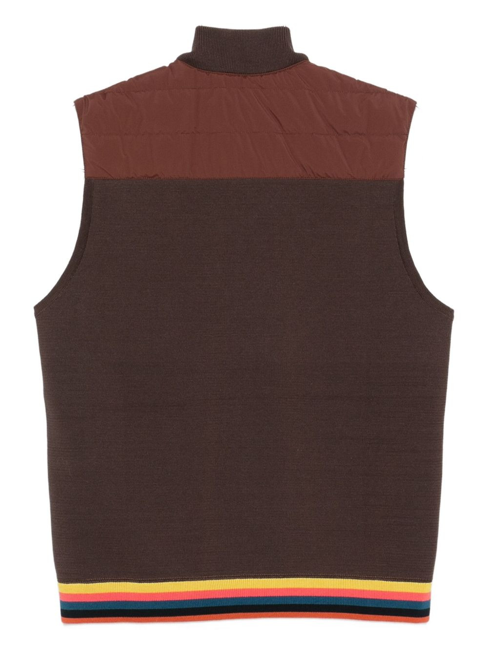 zip-fastening quilted-front gilet - 2