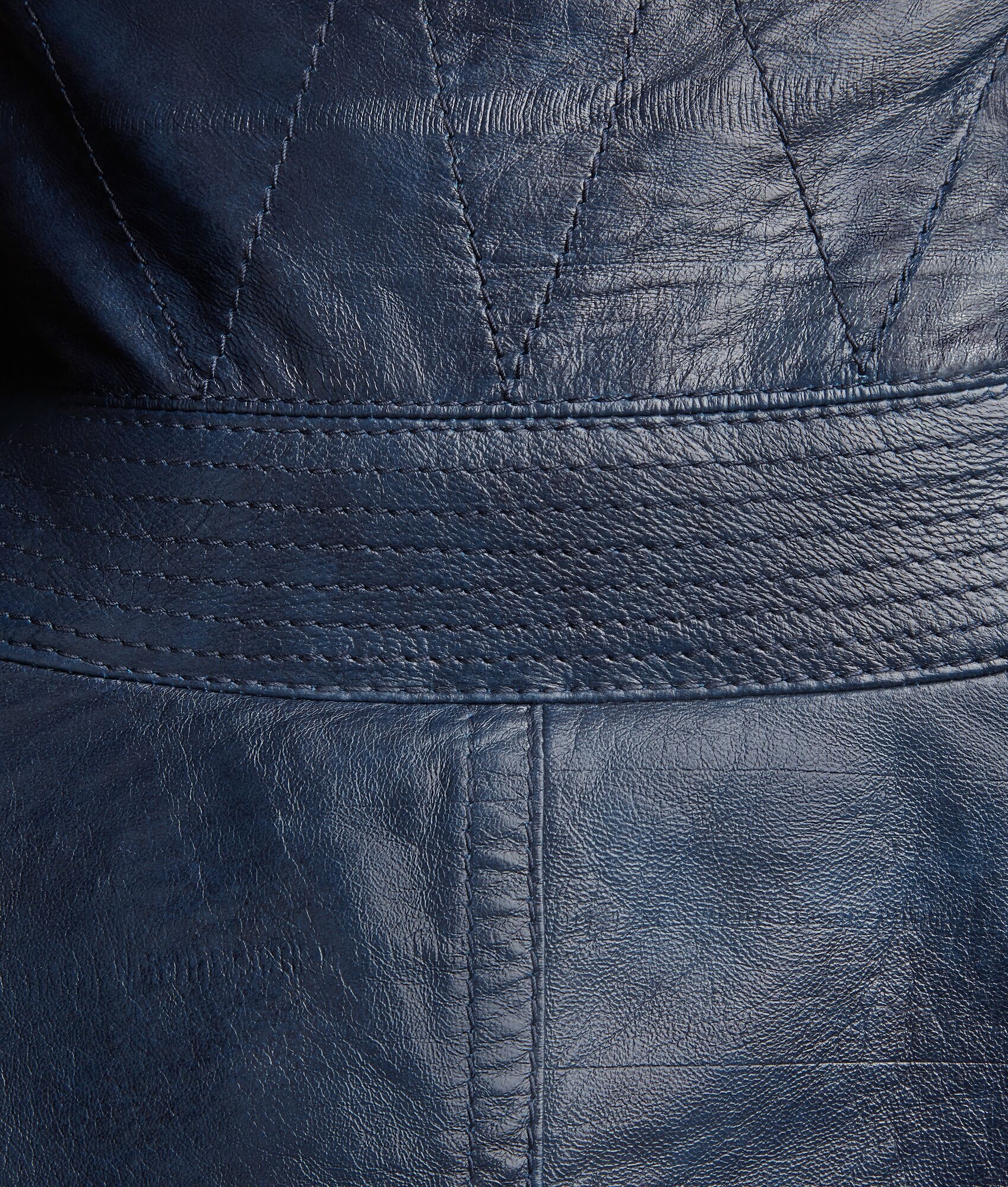 Embossed Leather Coat - 6