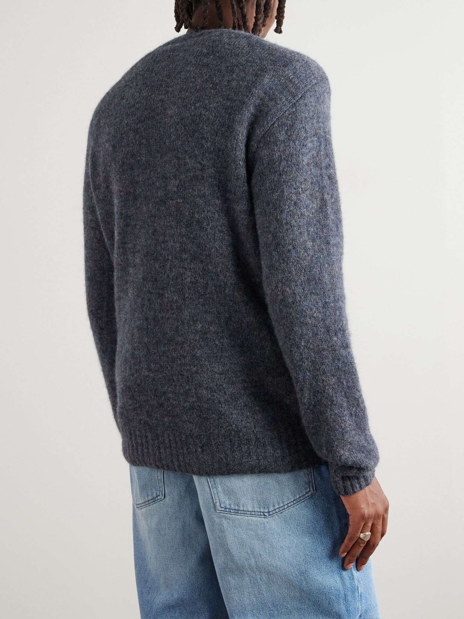 Lucas Brushed Knitted Sweater Gray - 4