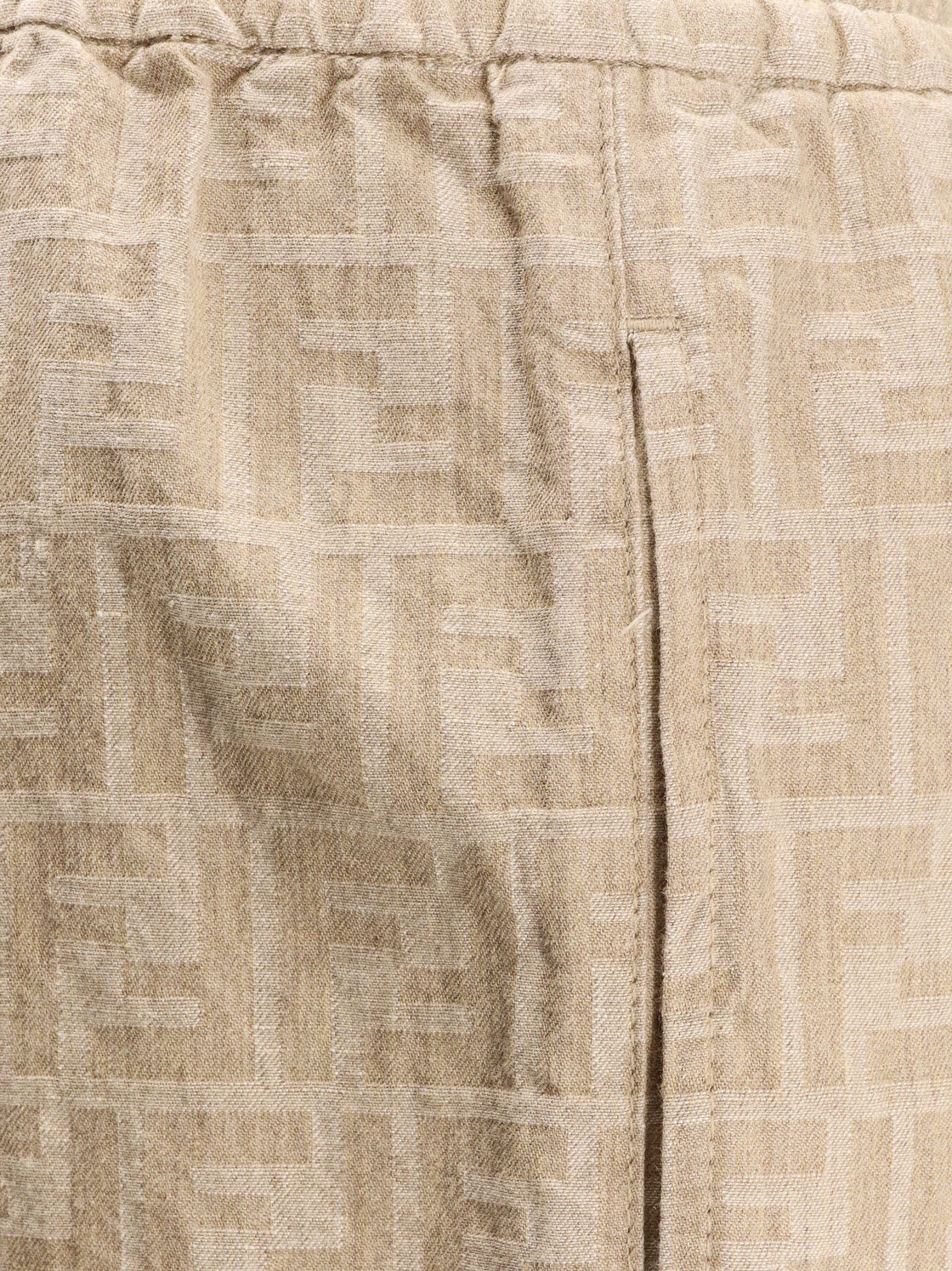 Ff Cotton And Linen Shorts - 3