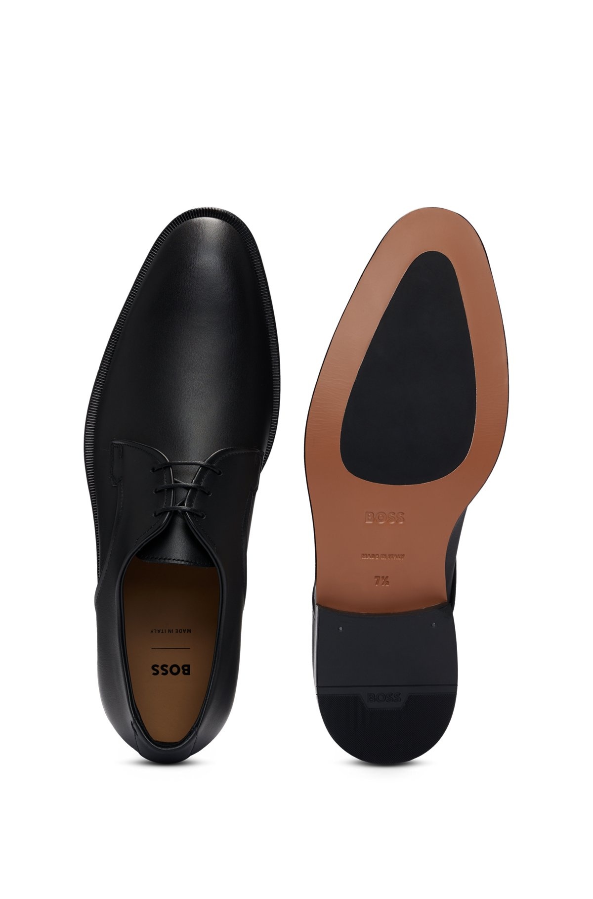 ITALIAN-MADE DERBY SHOES IN LEATHER - 4