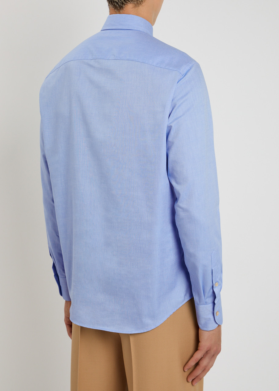 Valentino Garavani Logo-embroidered Cotton Oxford Shirt - 3