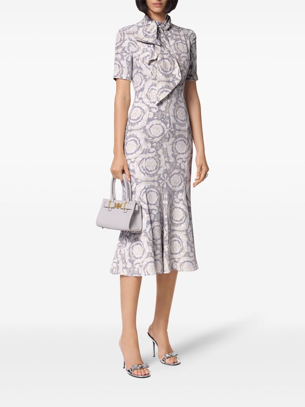 Barocco LavalliÃ¨re silk midi dress - 2