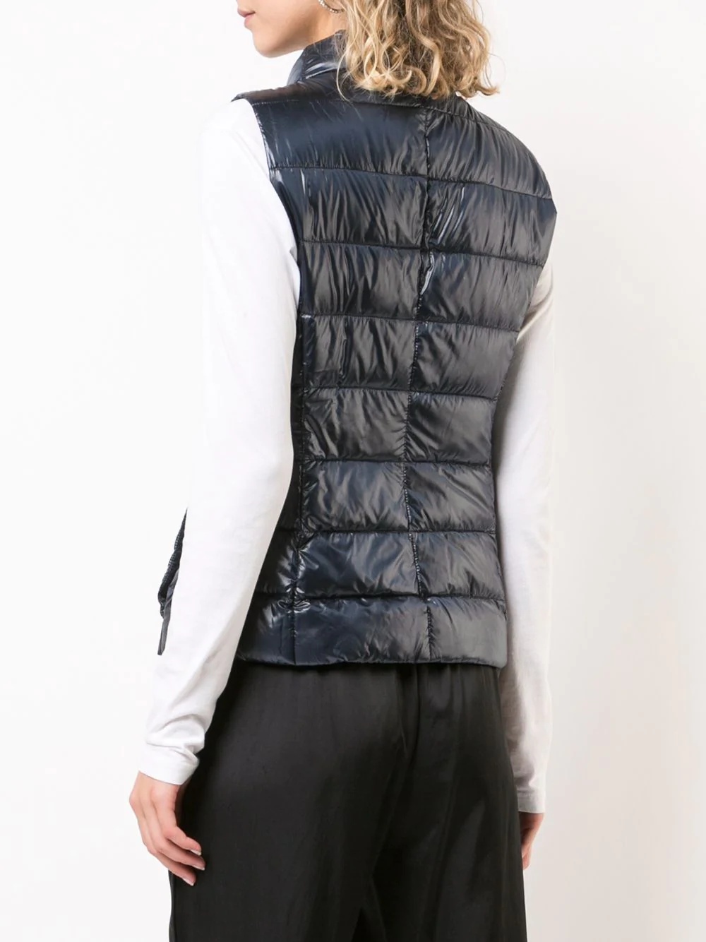 zip quilted gilet - 4