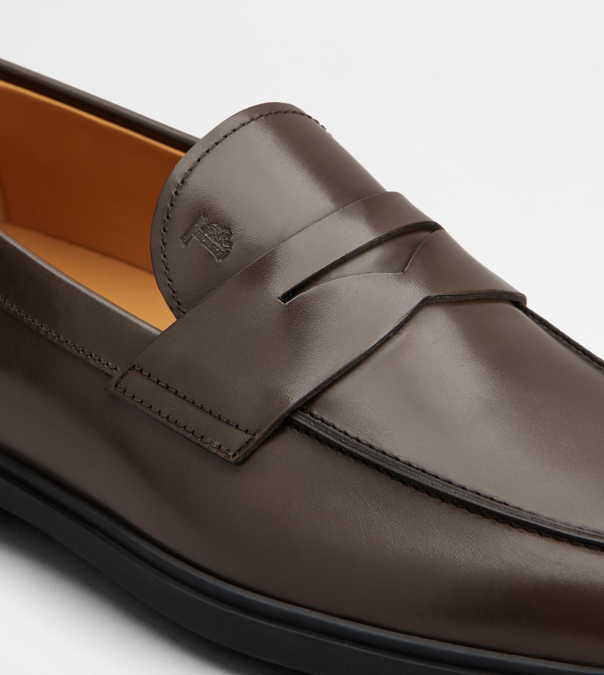 LOAFERS IN LEATHER - BROWN - 5