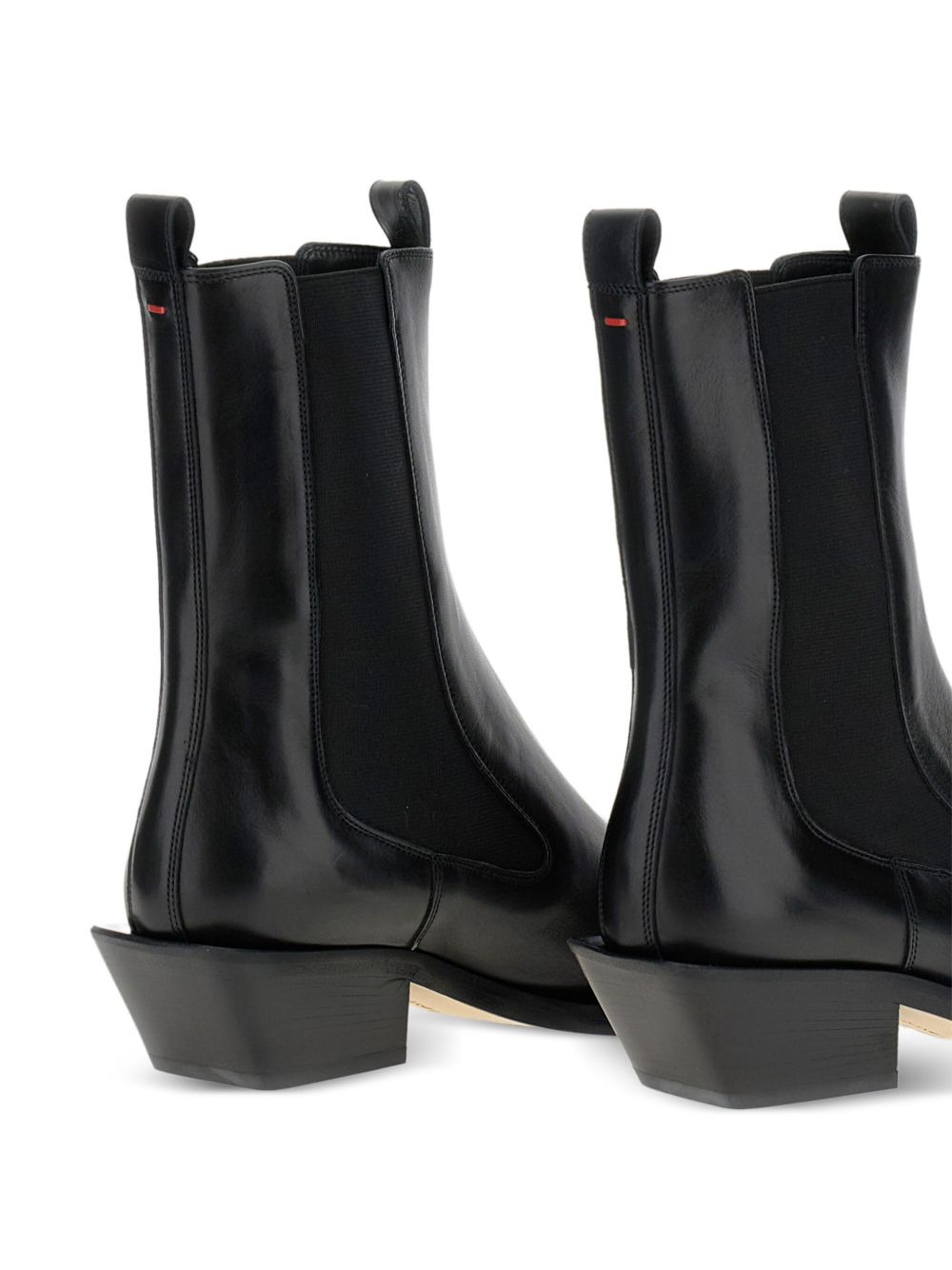 leather pointed-toe boots - 3