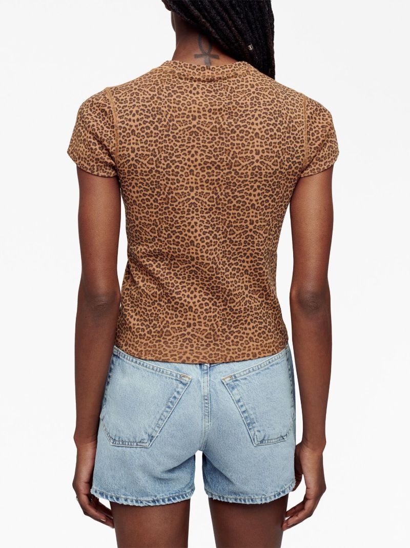 leopard-print cotton T-shirt - 4