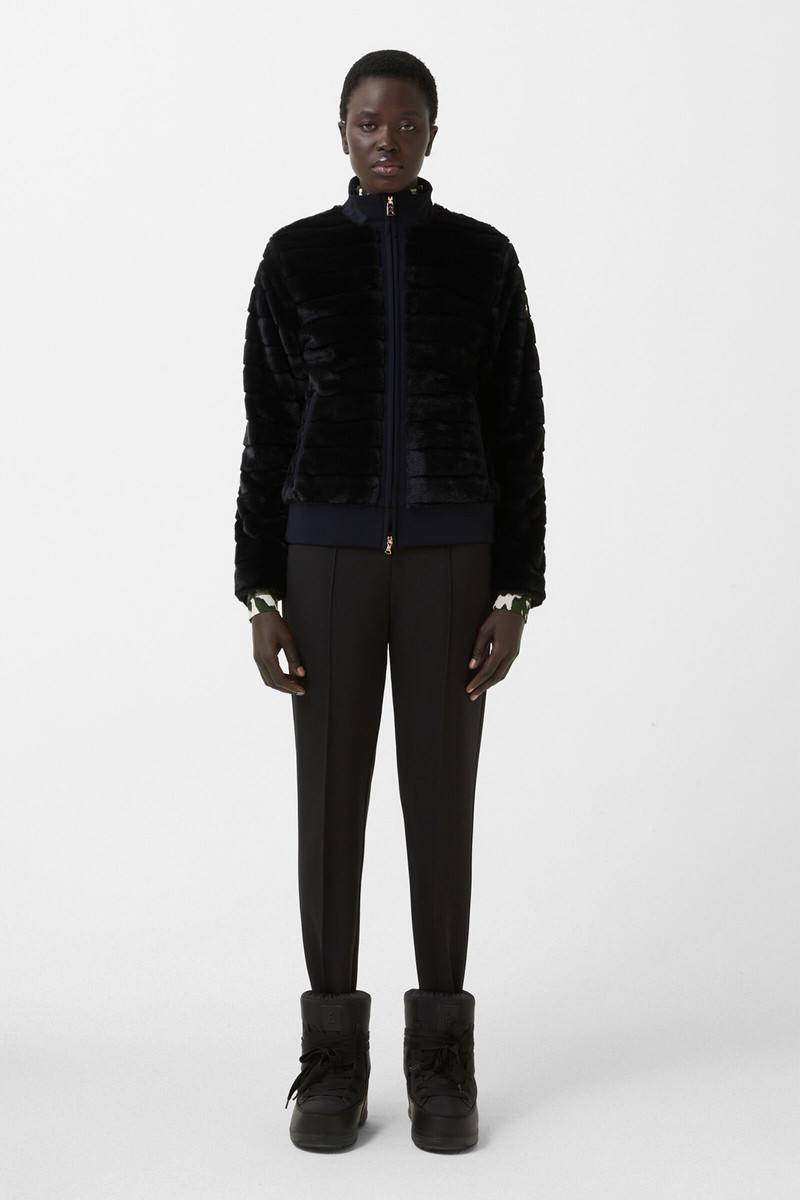 Katniss faux fur jacket in Black 4