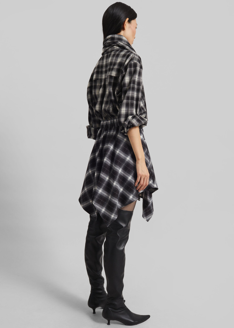 Alix Tie Skirt - Black Plaid 10