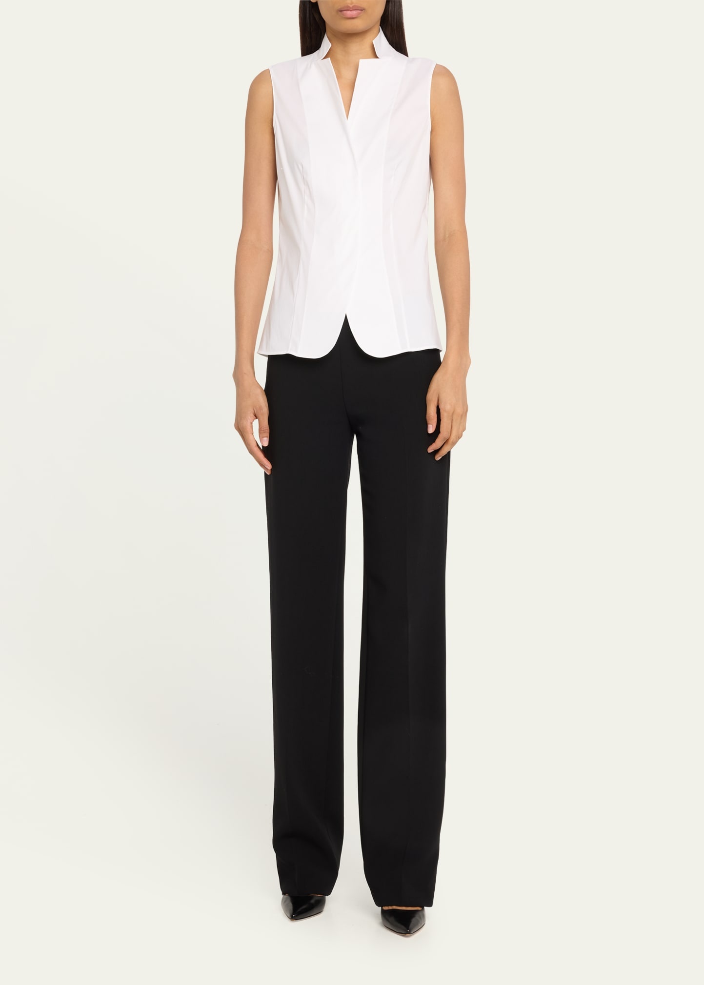 Baumwolle Stretch Sleeveless Blouse - 2