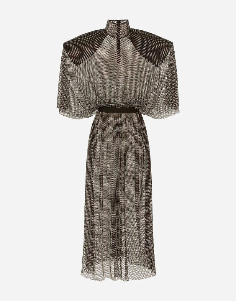 Long mesh dress with rhinestone embellishment 3