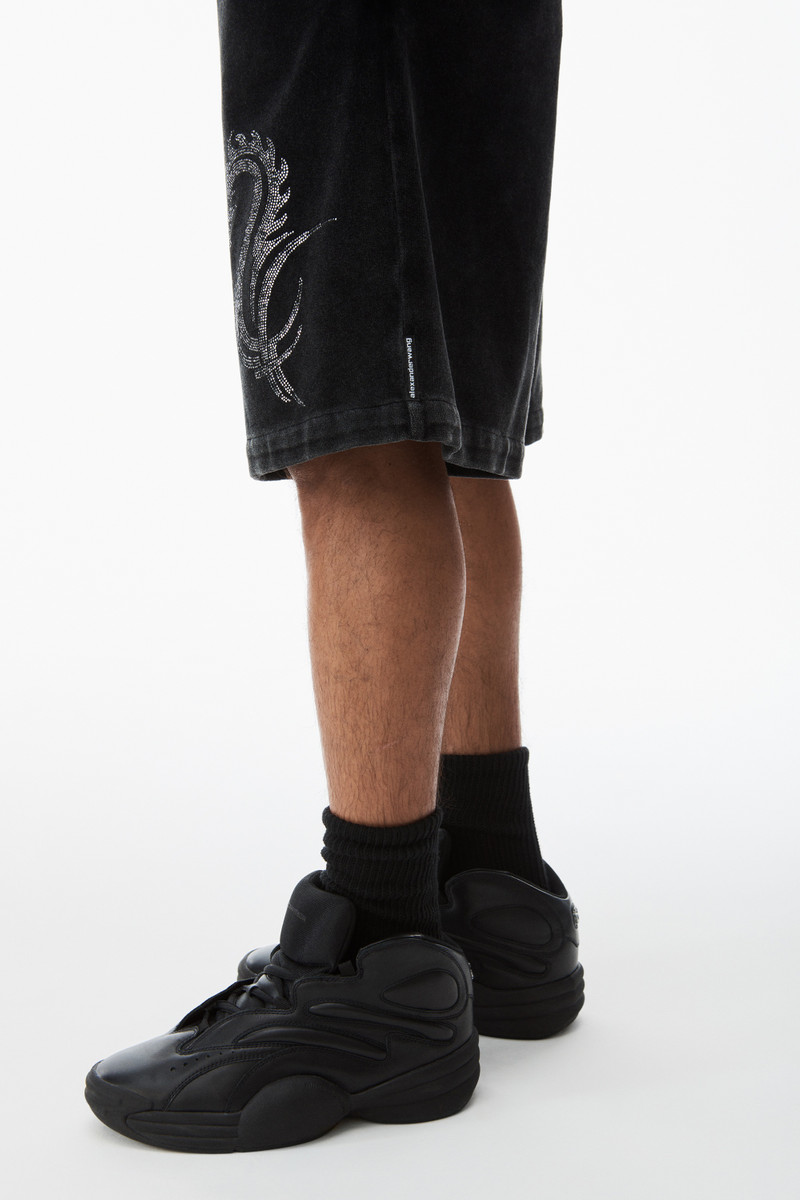 dragon crystal hotfix boxer short in velour 5