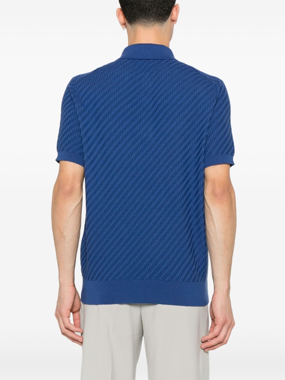 herringbone polo shirt - 3