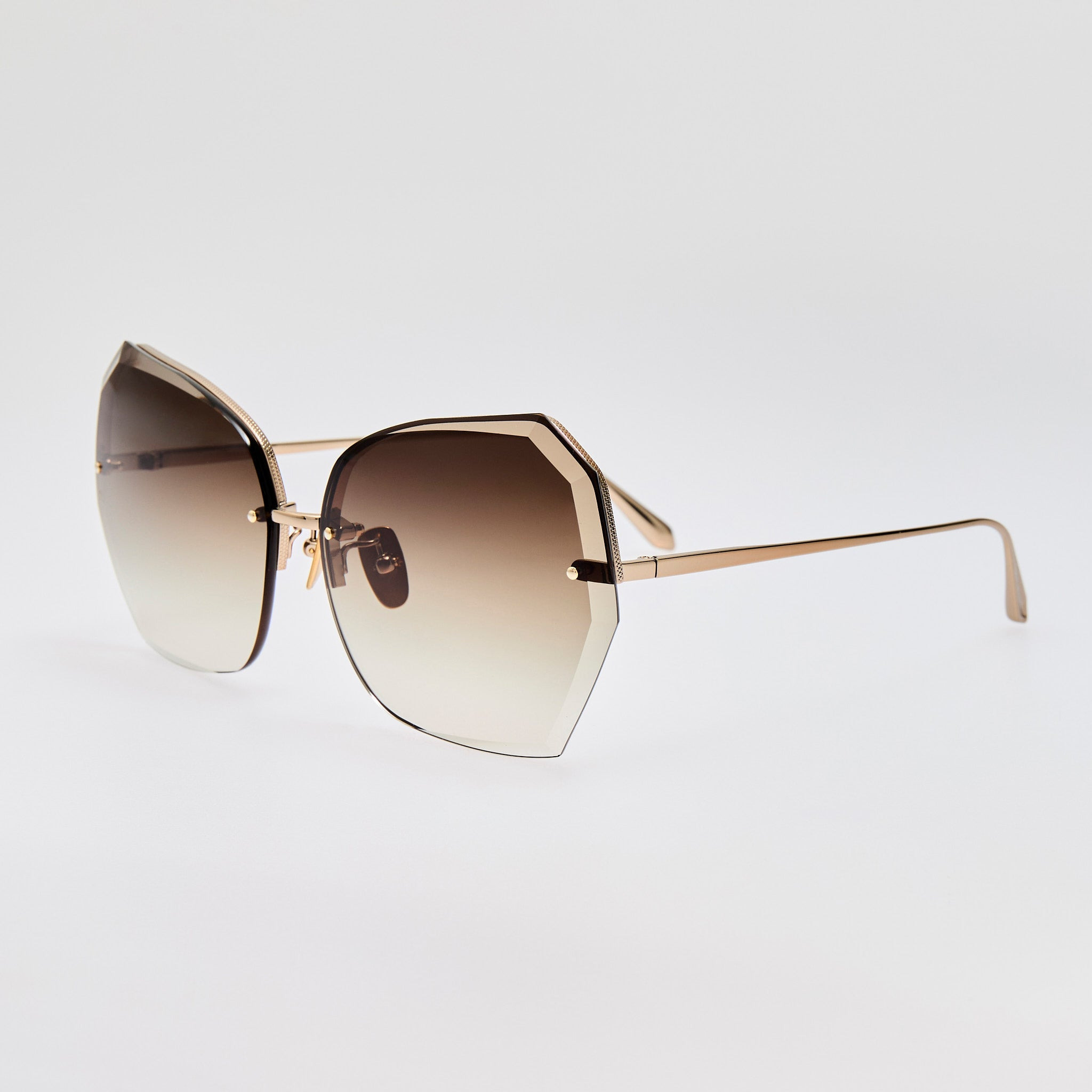 Lila Sunglasses in Mocha and Gold - 6