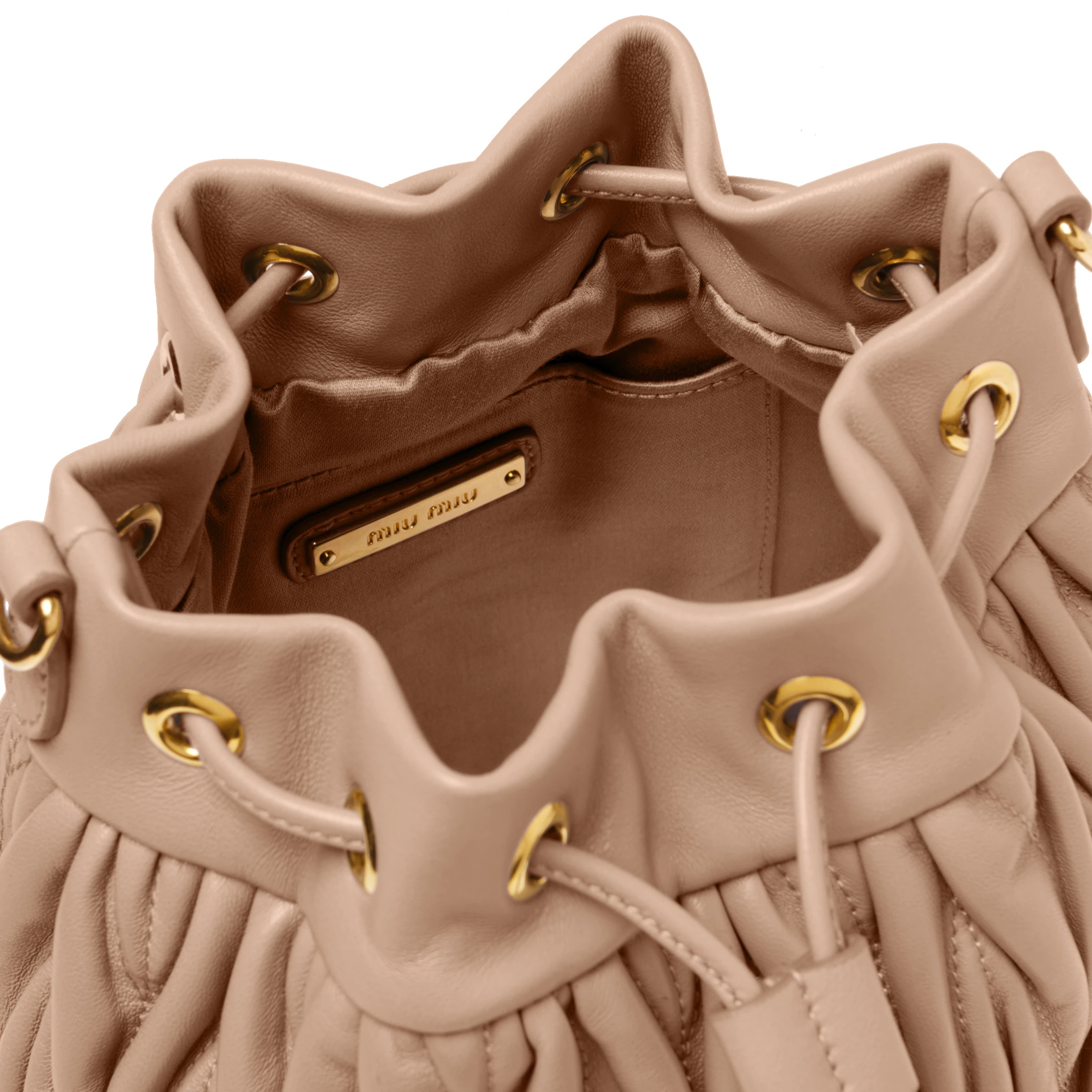 Matelassé nappa leather bucket bag - 7